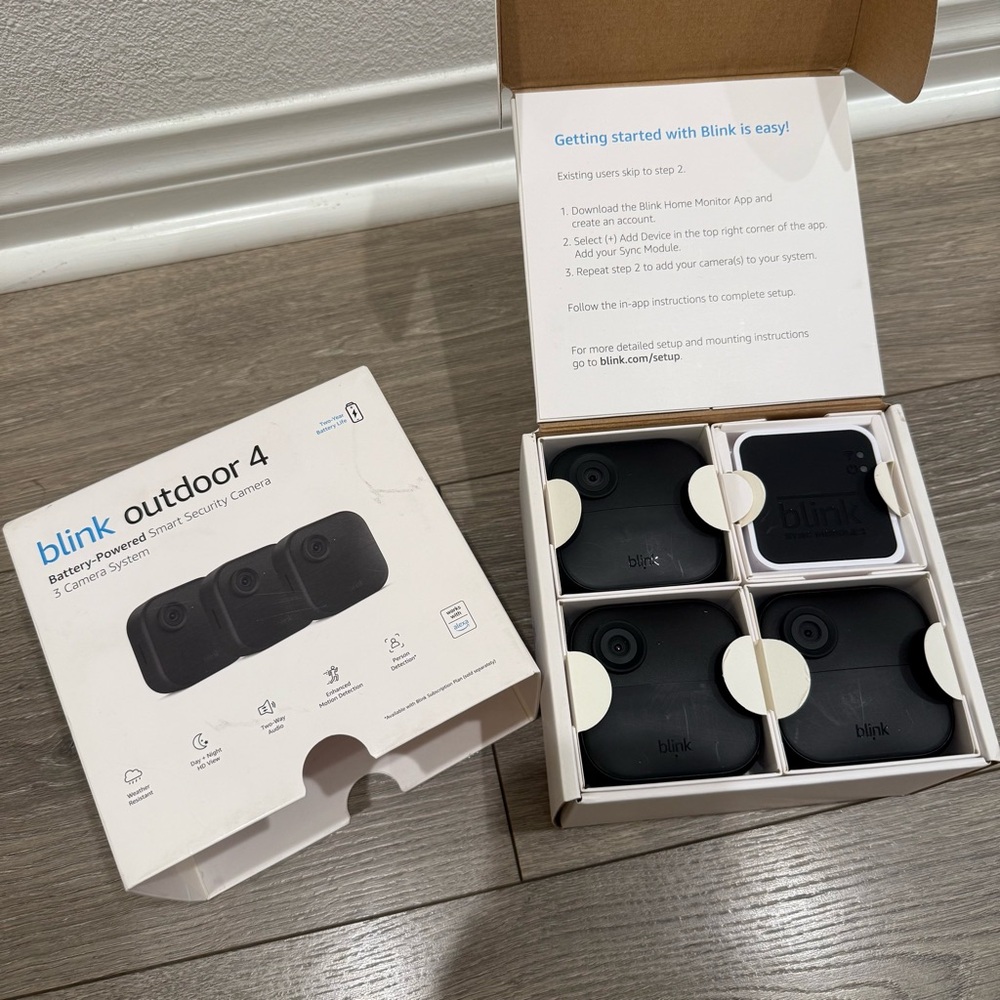 Blink Outdoor 4 Wireless Security Camera - Black (3-Camera System)